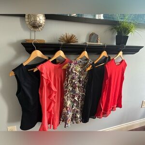 Lot of 5 women’s blouses -The Limited Ann Taylor, Banana Republic